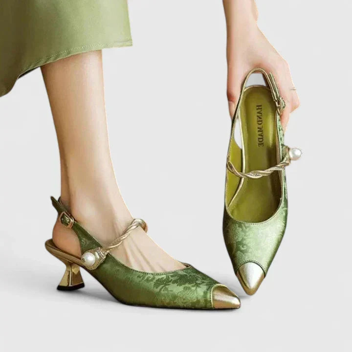 Women’s Kitten-Heel Slingback Pumps