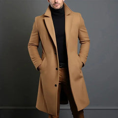 Castello Wool-Blend Men's Overcoat - Beige