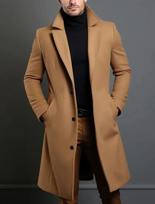 Castello Wool-Blend Men's Overcoat - Beige