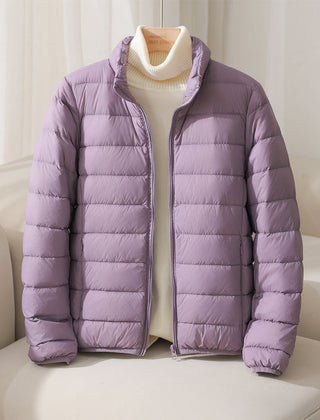 Elara Quilted Women's Puffer Jacket - Lavender