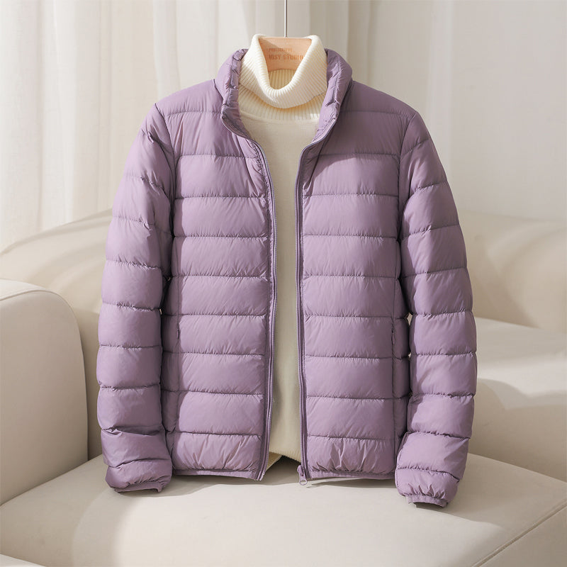 Elara Quilted Women's Puffer Jacket - Lavender