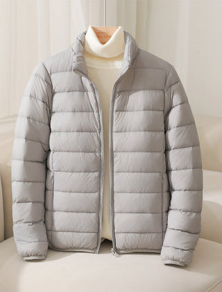 Elara Quilted Women's Puffer Jacket - Grey