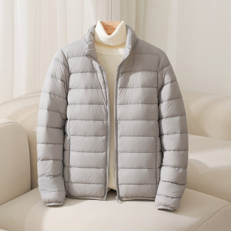 Elara Quilted Women's Puffer Jacket - Grey