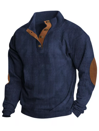 Men’s Corduroy Quarter-Button Sweatshirt