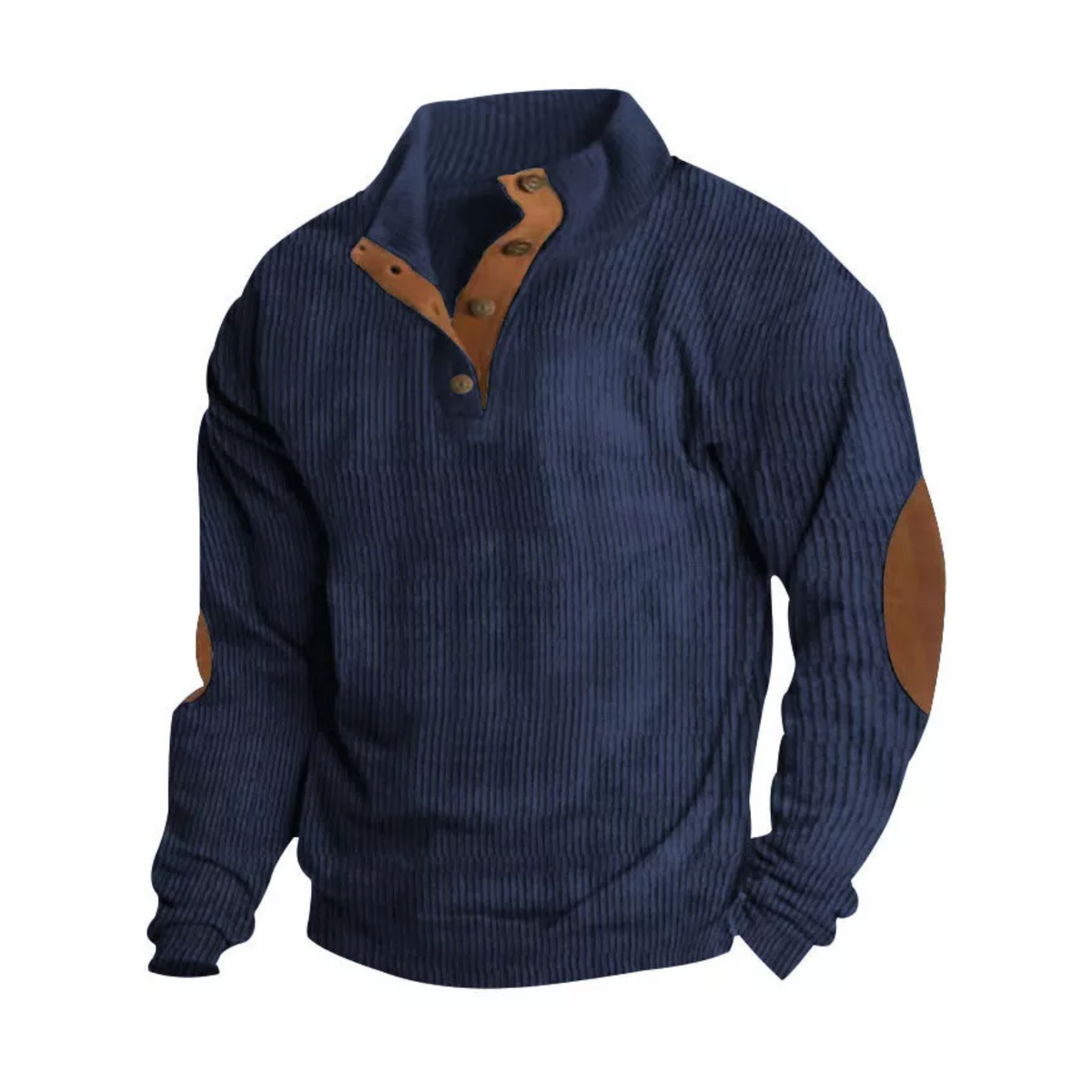 Men’s Corduroy Quarter-Button Sweatshirt