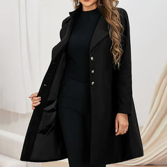 Women’s Tailored Longline Wool-Blend Coat