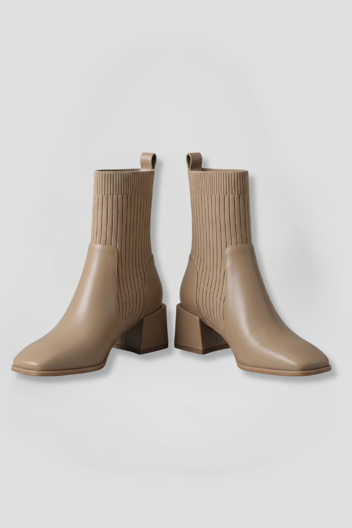 Women’s Knit Heel Ankle Boots