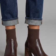 Women’s Knit Heel Ankle Boots