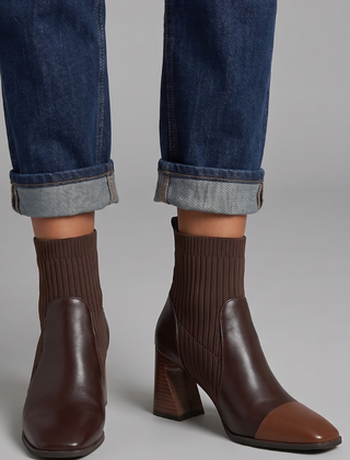Women’s Knit Heel Ankle Boots