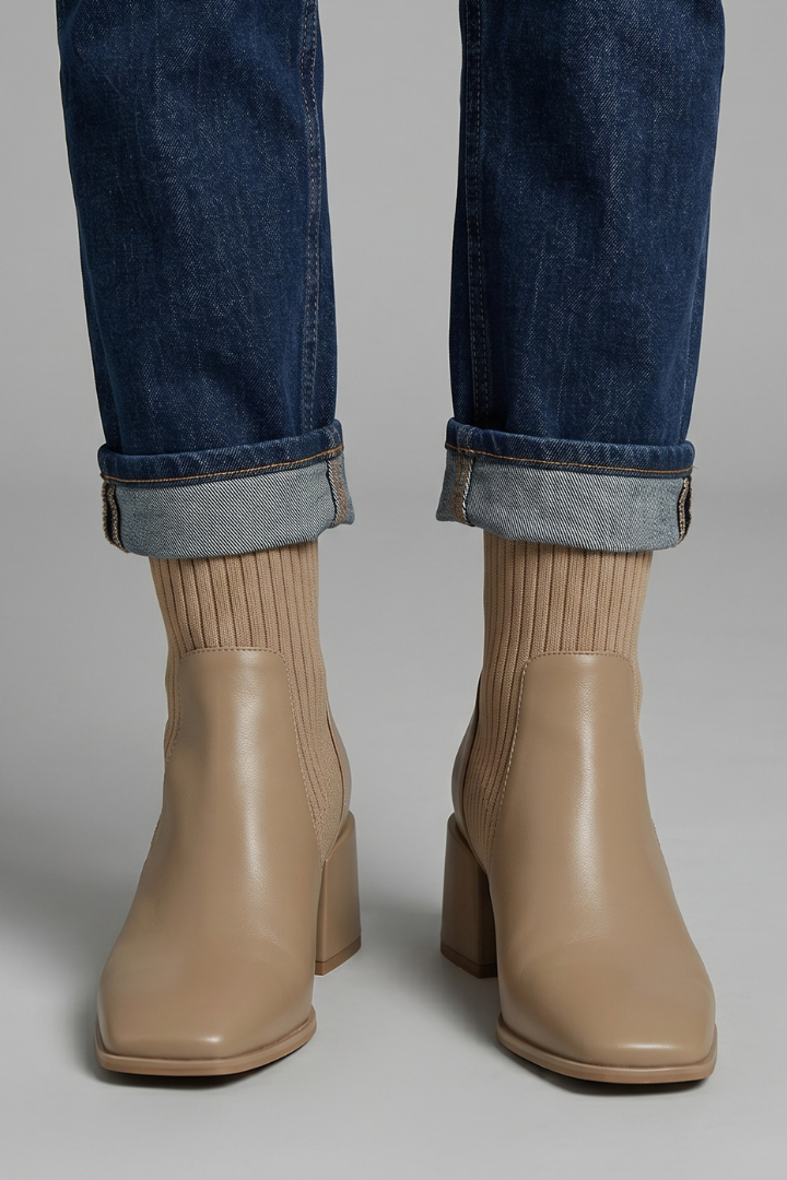 Women’s Knit Heel Ankle Boots