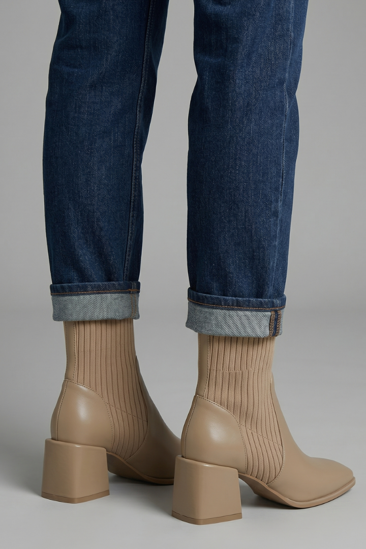Women’s Knit Heel Ankle Boots