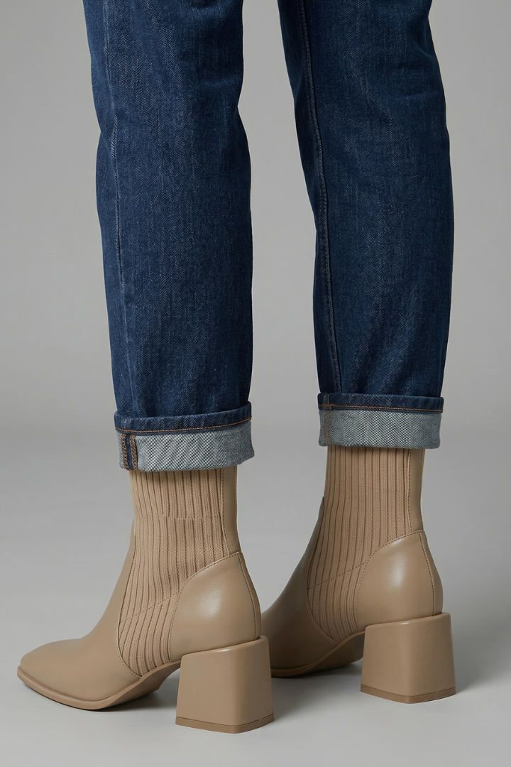 Women’s Knit Heel Ankle Boots