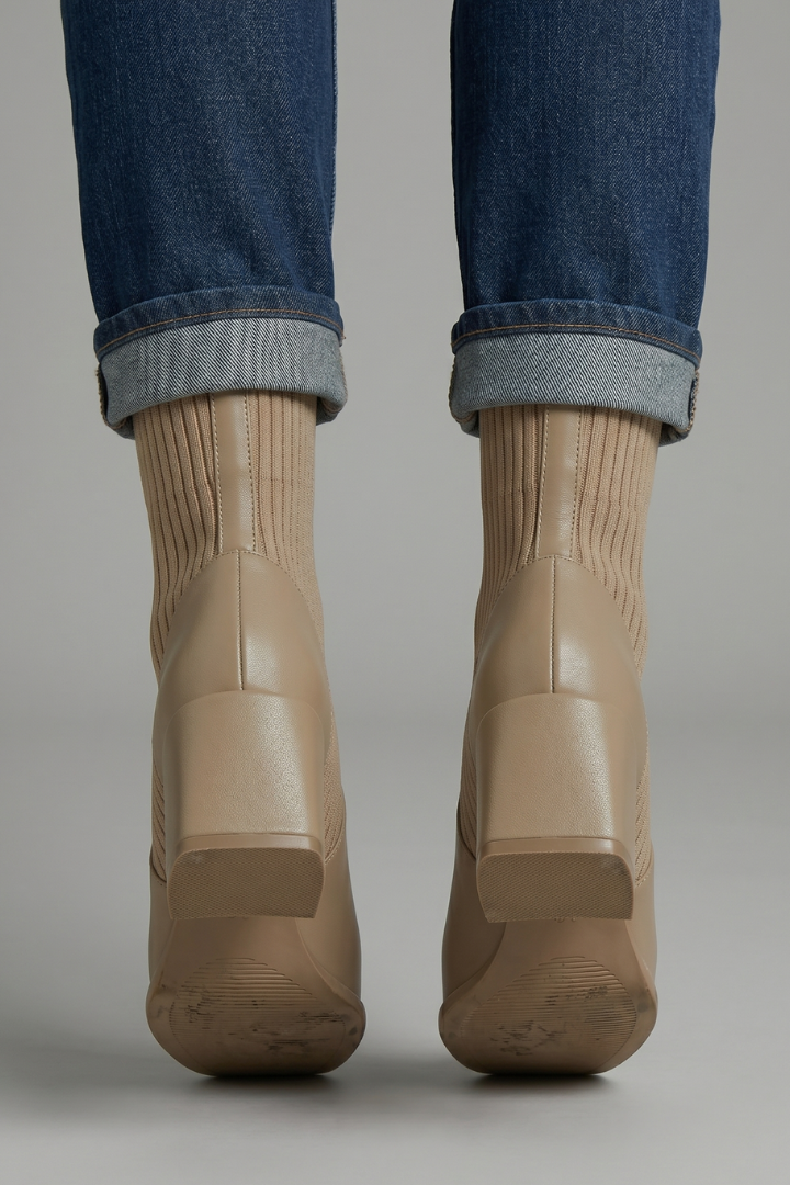 Women’s Knit Heel Ankle Boots