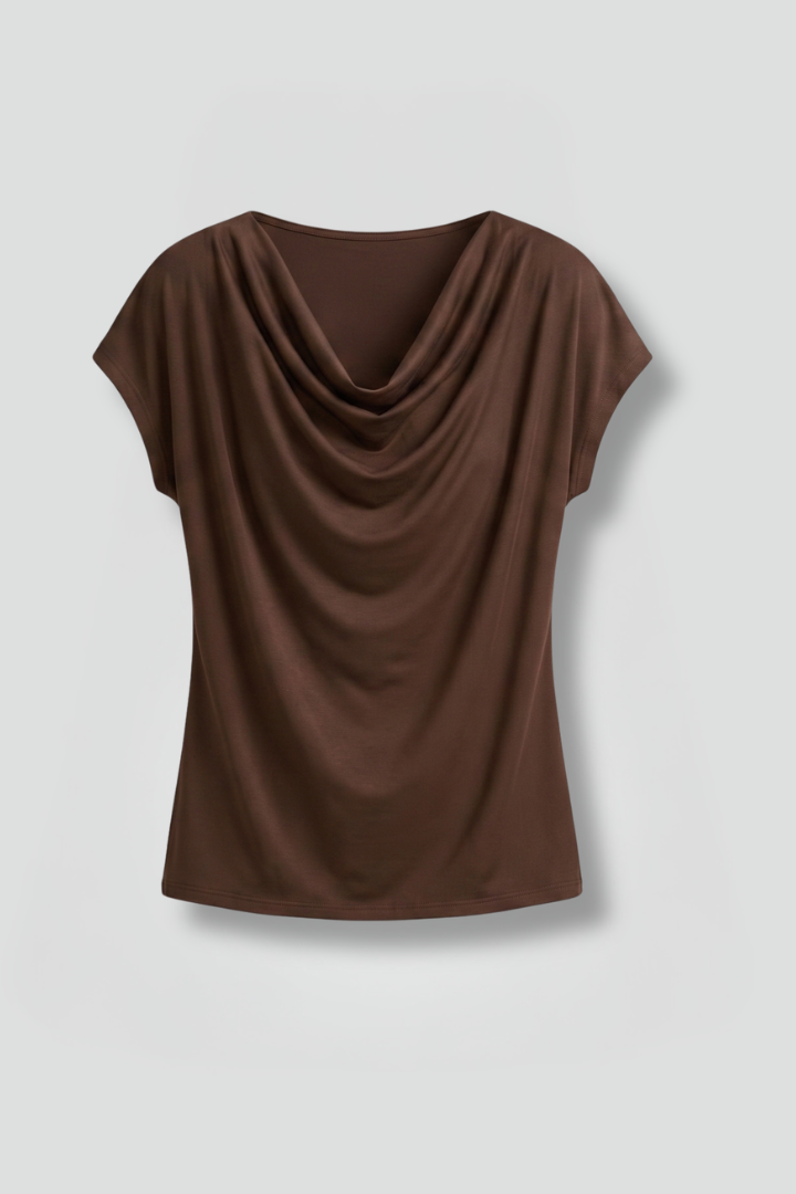 Women’s Cowl Neck Draped Blouse