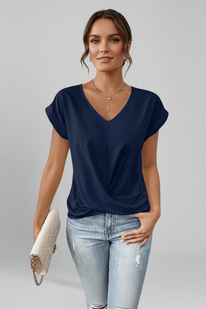 Women’s V-Neck Twist Front Top