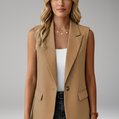 Women’s Sleeveless Notch Collar Blazer