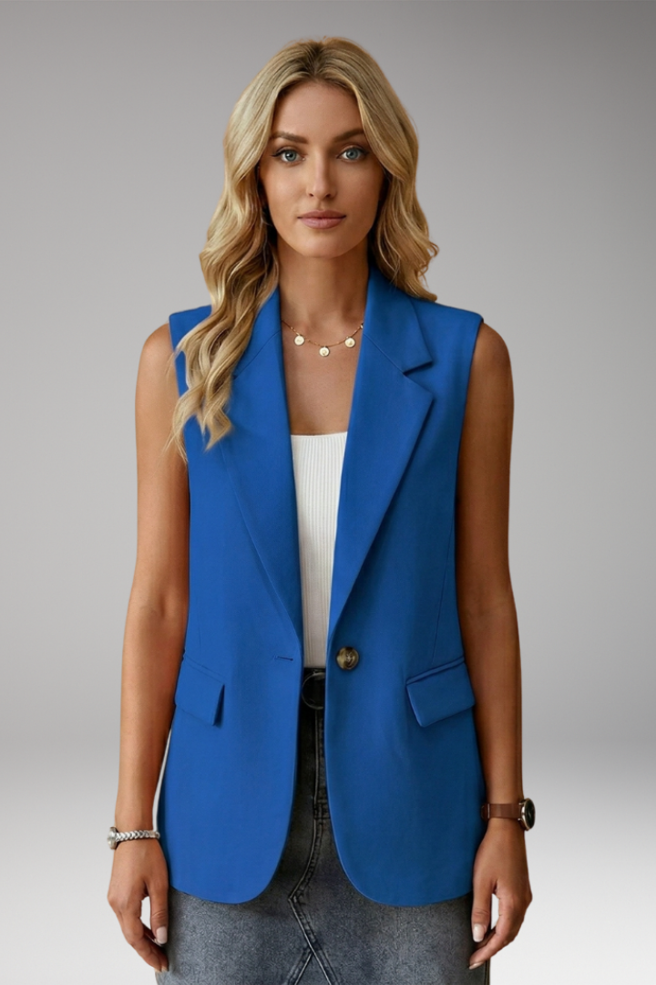 Women’s Sleeveless Notch Collar Blazer