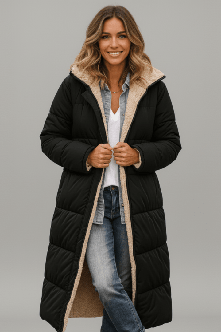 Women’s Hooded Longline Puffer Coat