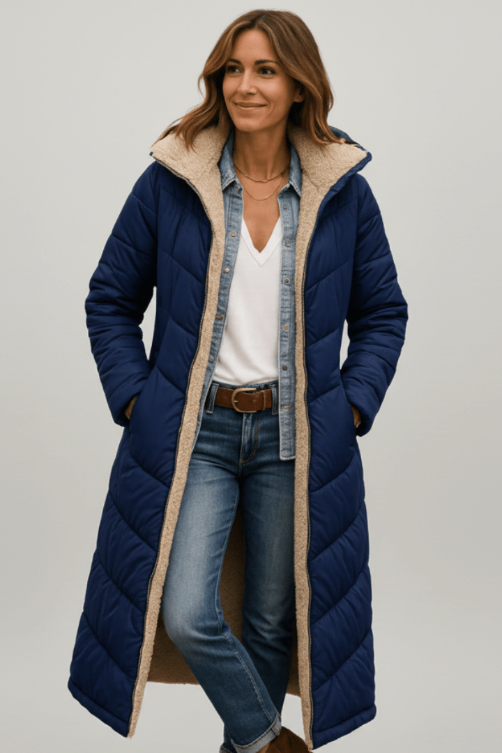 Women’s Hooded Longline Puffer Coat