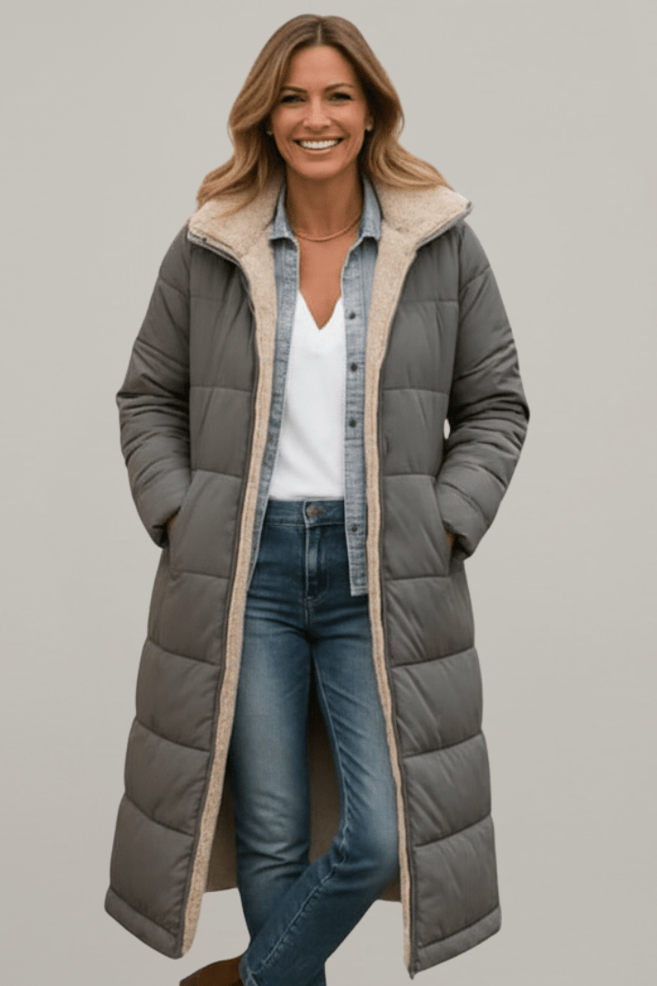 Women’s Hooded Longline Puffer Coat