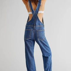 Women’s Relaxed Denim Utility Overalls