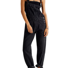Women’s Relaxed Denim Utility Overalls