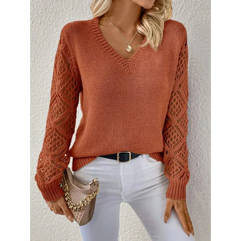 Women’s V-Neck Knit Sweater