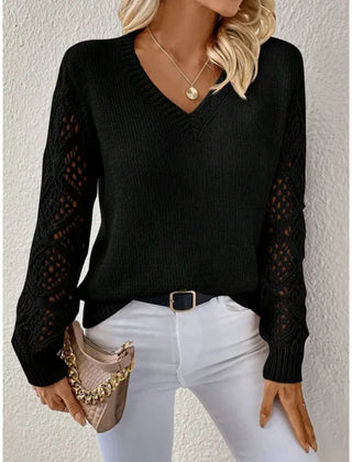 Women’s V-Neck Knit Sweater