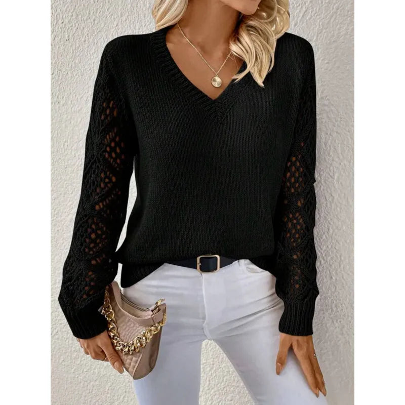 Women’s V-Neck Knit Sweater