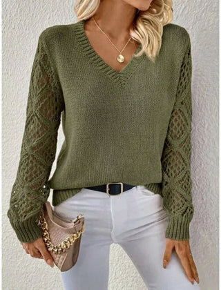 Women’s V-Neck Knit Sweater
