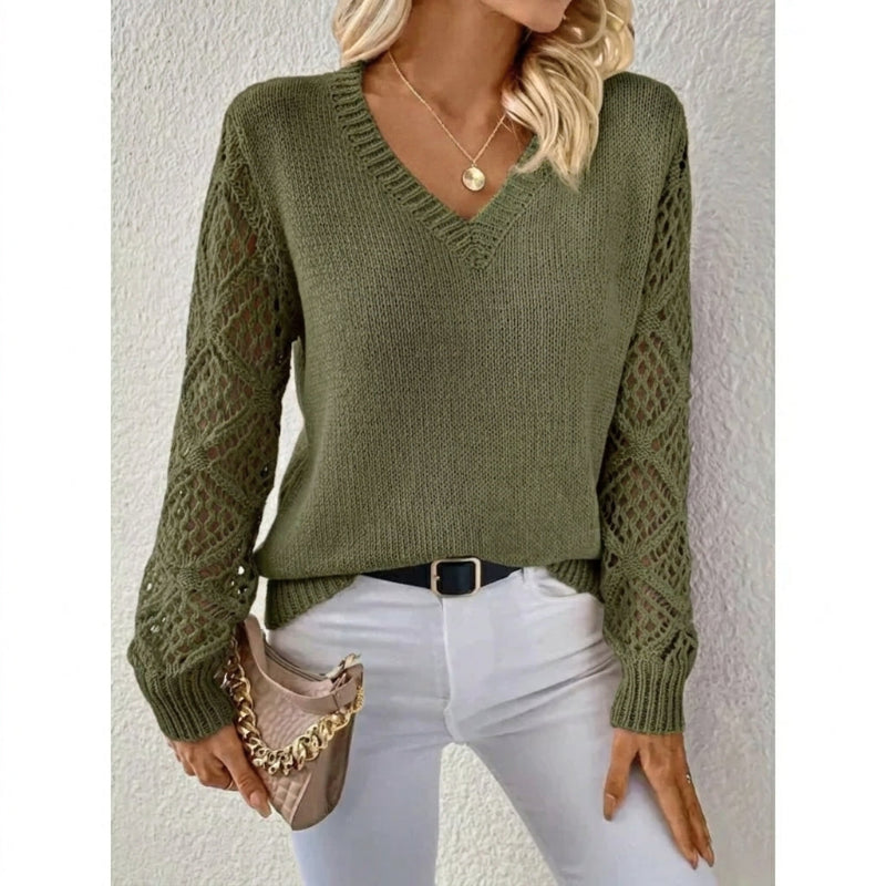 Women’s V-Neck Knit Sweater