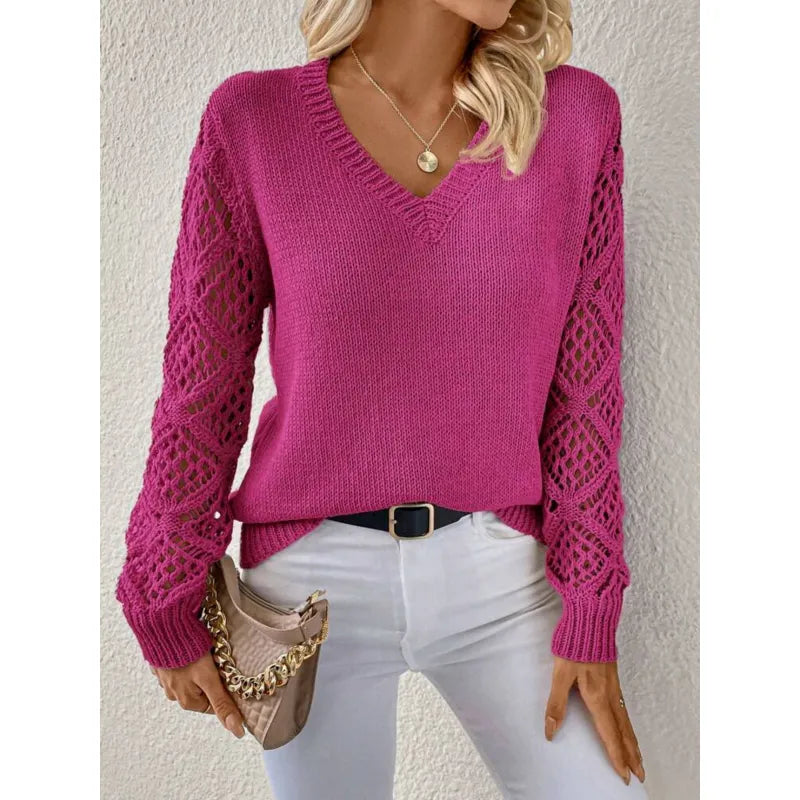 Women’s V-Neck Knit Sweater