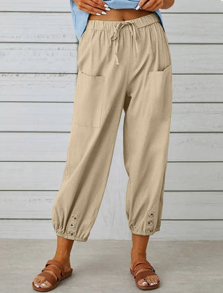 Women’s Relaxed Drawstring Cropped Trousers