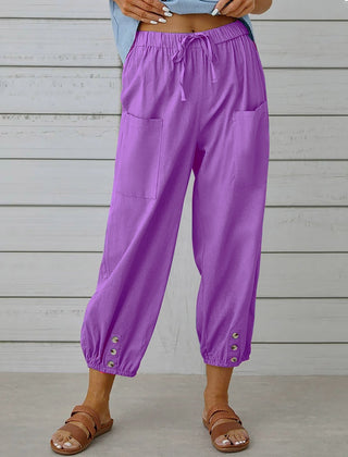 Women’s Relaxed Drawstring Cropped Trousers
