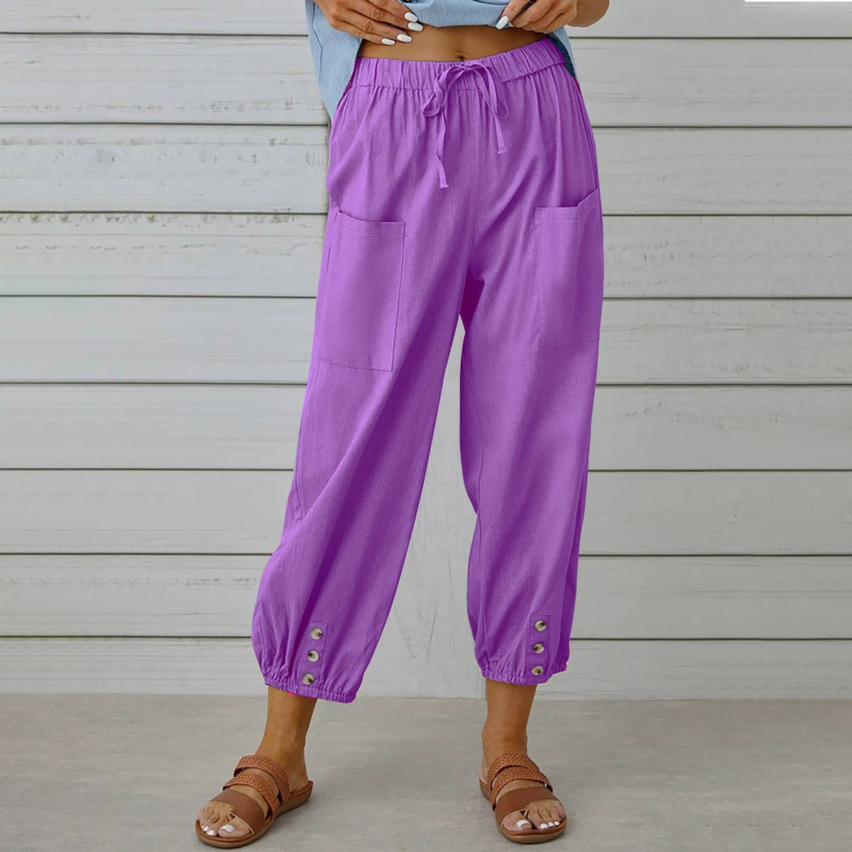 Women’s Relaxed Drawstring Cropped Trousers