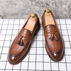 Men’s Leather-Look Tassel Loafers