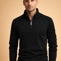 Men’s Quarter-Zip Long-Sleeve Top