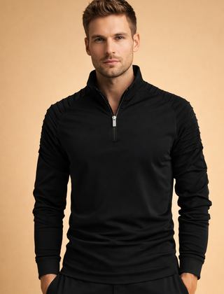 Men’s Quarter-Zip Long-Sleeve Top