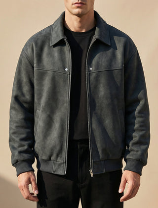 Jacob Leather Men's Jacket - Grey
