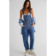 Women’s Relaxed Denim Utility Overalls