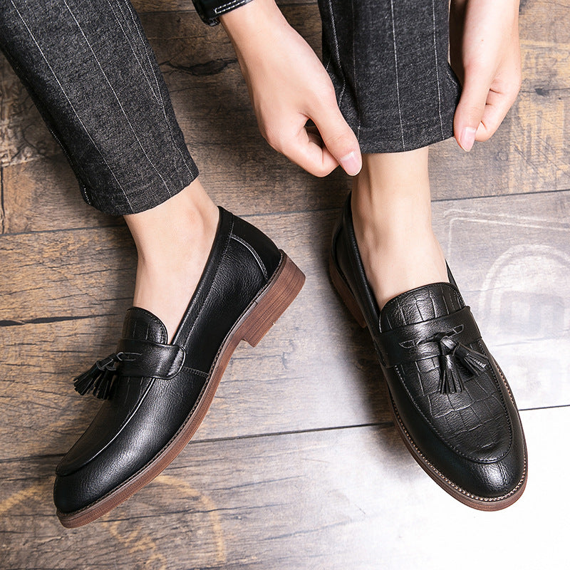 Men’s Leather-Look Tassel Loafers