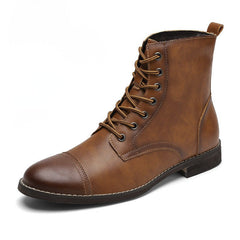 Men’s Leather-Look Ankle Boots