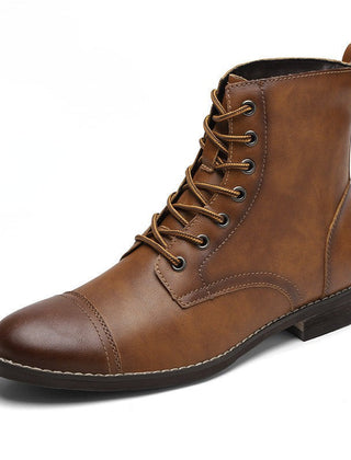 Men’s Leather-Look Ankle Boots