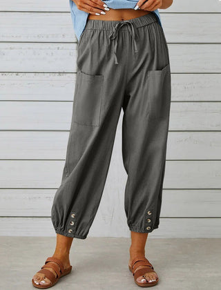 Women’s Relaxed Drawstring Cropped Trousers
