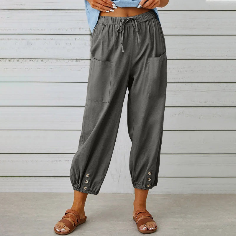 Women’s Relaxed Drawstring Cropped Trousers