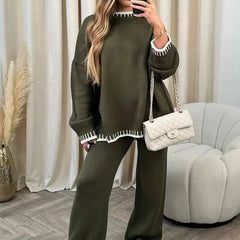 Women’s Oversized Knit Wide-Leg Lounge Set