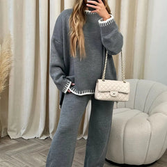 Women’s Oversized Knit Wide-Leg Lounge Set