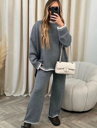 Women’s Oversized Knit Wide-Leg Lounge Set