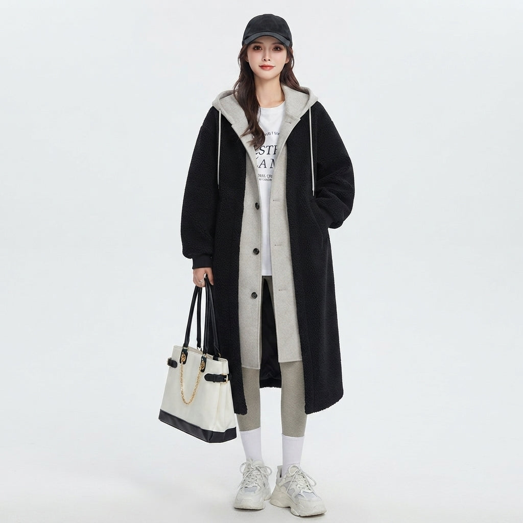 Women’s Hooded Teddy Overcoat