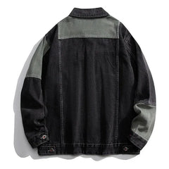 Men’s Contrast-Panel Denim Jacket